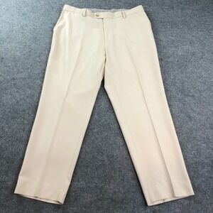 Peter Millar Crown Sport Mens Chino Pants 38x30 (fits 35x28) Beige Polyester